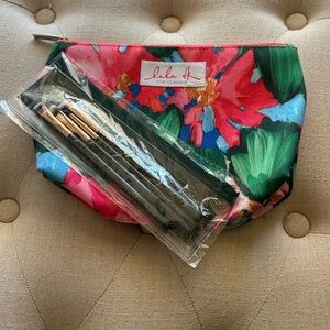 Lulu Dk For Clinque Makeup Bag & Luxie Enchanted Eye Set W/ Case New